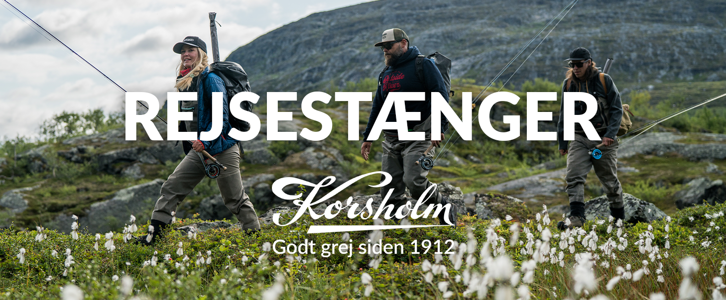 Backpackere på fisketur med rejsestænger